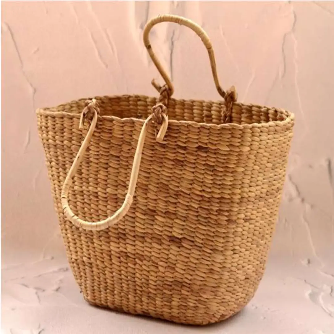 Handwoven Bamboo Carry Basket